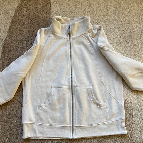 Lululemon Scuba Funnel Neck Full Zip – Ivory, L/XL | Lightly Used - Picture 5 of 7
